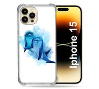 Coque Compatible Magsafe Pour Iphone 15 (6.1) Animal Dauphin Duo