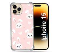 Coque Compatible Magsafe Pour Iphone 15 (6.1) Animal Lapin Rose