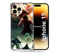 Coque Compatible Magsafe Pour Iphone 15 (6.1) Manga Attaque Titans Combat