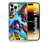 Coque Compatible Magsafe Pour Iphone 15 (6.1) Street Art Graf Color