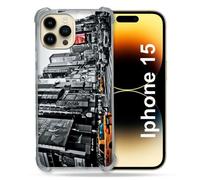 Coque Compatible Magsafe Pour Iphone 15 (6.1) Voyage Amerique Usa New York Taxi