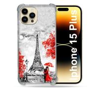 Coque Compatible Magsafe Pour Iphone 15 Plus Voyage France Paris Rouge