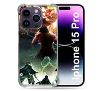 Coque Compatible Magsafe Pour Iphone 15 Pro (6.1) Manga Attaque Titans Combat