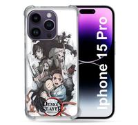 Coque Compatible Magsafe Pour Iphone 15 Pro (6.1) Manga Demon Slayer Blanc
