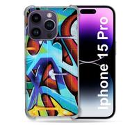 Coque Compatible Magsafe Pour Iphone 15 Pro (6.1) Street Art Graf Color
