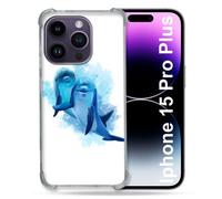Coque Compatible Magsafe Pour Iphone 15 Pro Plus (6.7) Animal Dauphin Duo