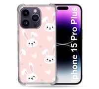 Coque Compatible Magsafe Pour Iphone 15 Pro Plus (6.7) Animal Lapin Rose