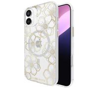 Coque Compatible MagSafe pour iPhone 16 Plus avec Design Floral Gems CASE MATE Dorée