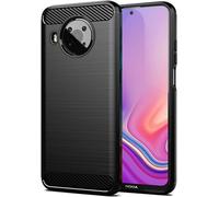 Coque Compatible Nokia X10/X20 ¿ Finition Fibre De Carbone Brossée, Protection Antichoc & Anti-Rayures, Grip Antidérapant, Ultra Fine Noir