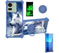 Coque Compatible pour AI+ Pulse Coque Étui [avec Trempé 9H Protection D'écran] Case Support de Bague PC + Silicone YGL-LAN
