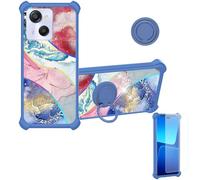 Coque Compatible pour Blackview Oscal Modern 8 Coque Étui [avec Trempé 9H Protection D'écran] Case Support de Bague PC + Silicone IMDL-SSS