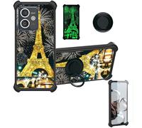 Coque Compatible pour Hmd Bold Coque Étui [avec Trempé 9H Protection D'écran] Case Support de Bague PC + Silicone JSH-TT