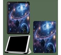 Coque Compatible pour iPad 12.9 Pouces 6/5/4ème Génération (Modèle 2022/2021/2020) avec Porte-Stylo, Housse Coque Intelligent Réveil/Sommeil Automatique,Univers Planète