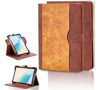 Coque Compatible pour Teclast T70 14-Pouces Tablette Coque Etui Case Rotation à 360 degrés Angles de Vue Multiples Socle en Cuir PU Folio Cover Brun
