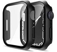 Coque Compatible pour Watch Serie 7/8 / 9 45mm - Protection Rigide étui Noir écran Verre trempé Montre connectée Phonillico®