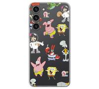 Coque compatible Samsung Galaxy A54 (5G) - Design Spongebob Design amusant avec Patricio Calamaro Crabe Arenito - Coque en silicone TPU flexible transparent