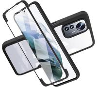 Coque Compatible Xiaomi Mi 12 Pro ¿ Full Body 360° Anti¿Choc Double Couche Tpu Souple + Dos Pc Dur ¿ Protection Complète Antidérapante Noir