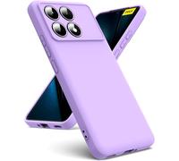 Coque Compatible Xiaomi Poco F6 Pro 5g - Silicone Liquide, Intérieur Microfibre, Antichoc Gel Ultra-Doux - Violet Clair