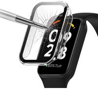 Coque Compatible Xiaomi Redmi Smart Band 2 - Protection Intégrale Pc + Verre Trempé 9h Anti-Rayures, Haute Sensibilité Tactile, Transparent