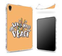 Coque conçue pour iPad Air 5e génération 2022/iPad Air 4e génération 2020 11", dos transparent avec signe de paix coloré, coque de protection fine en TPU souple et résistante aux chocs