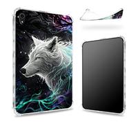 Coque conçue pour iPad Mini 6 8,3" 2021 Mini 6e génération, dos transparent avec loup blanc magique, coque fine et souple en TPU pour protection des coins