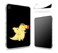 Coque conçue pour Samsung Galaxy Tab A7 Lite 8,7" 2021 (SM-T220/T225), dos transparent avec dinosaure, protection des coins en TPU souple et fine, résistante aux chocs