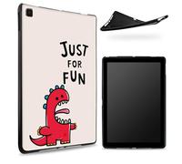 Coque conçue pour Samsung Galaxy Tab A7 Lite 8,7" 2021 (SM-T225/T220/T227), dos en caoutchouc TPU mat avec motif dinosaure juste pour le plaisir, coque de protection fine en silicone souple antichoc