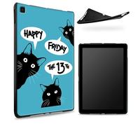 Coque conçue pour Samsung Galaxy Tab A7 Lite 8,7" 2021 (SM-T225/T220/T227), dos en caoutchouc TPU mat avec vendredi 13, coque de protection fine en silicone souple résistant aux chocs