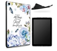 Coque conçue pour Samsung Galaxy Tab A8 10,5" modèle 2022 (SM-X200/X205/X207), dos en caoutchouc TPU mat avec bleu bible, coque de protection fine en silicone souple antichoc