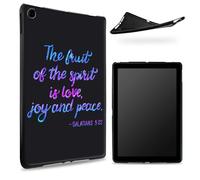 Coque conçue pour Samsung Galaxy Tab A8 10,5" modèle 2022 (SM-X200/X205/X207), dos en caoutchouc TPU mat avec verset de la Bible, coque de protection fine en silicone souple antichoc