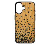 Coque Confettis Pois Pour Iphone 17 Bois Silicone Color¿ Bleu Effet Noir Case Motif Artisanat Romantique Original Design Telephone