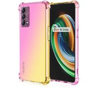 Coque Convient Pour Realme Gt Master Souple Flexible Silicone Gel Housse Tpu Coins Renforcés Crystal Clear Étui En Gradient Color Tpu Case Cover. Rose Or
