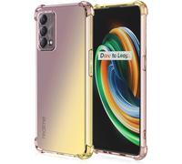 Coque Convient Pour Realme Gt Master Souple Flexible Silicone Gel Housse Tpu Coins Renforcés Crystal Clear Étui En Gradient Color Tpu Case Cover. Noir Or