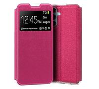 Coque Cool Flip Cover pour Samsung A145 Galaxy A14/A14 5G en Similicuir Lisse Rose