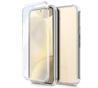 Coque Cool Silicone 3D pour Samsung S926 Cool S24 Plus/S25 Plus, Transparente Avant + arrière