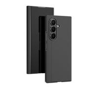 COQUE Coque pour Samsung Galaxy Z TriFold - Étui de protection à rabat avec support transparent et revêtement miroir - Noir
