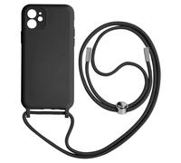 Coque Cordon iPhone 11 Semi-rigide Lanière Tour du Cou 80cm Noir
