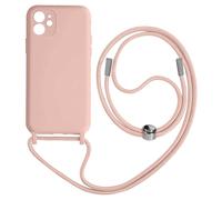Coque Cordon pour iPhone 11 Semi-rigide Lanière Tour du Cou 80cm Rose
