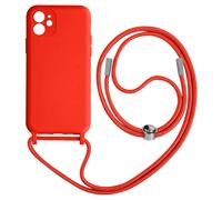 Coque Cordon iPhone 11 Semi-rigide Lanière Tour du Cou 80cm Rouge