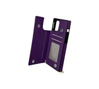 Coque Cordon Pour iPhone 12 Mini Multifonction Avec Lanière violet