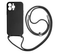 Coque Cordon iPhone 13 Pro Max Semi-rigide avec Lanière Tour du Cou 80cm noir