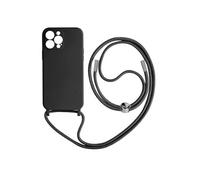 Coque Cordon iPhone 13 Pro Semi-rigide avec Lanière Tour du Cou 80cm noir