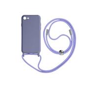 Coque Cordon iPhone 7, 8, SE 2020, 2022 Semi-rigide Lanière Tour du Cou Lavande