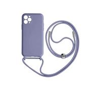 Coque Cordon pour iPhone 11 Pro Semi-rigide Lanière Tour du Cou 80cm Lavande