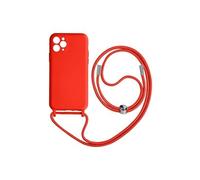 Coque Cordon iPhone 11 Pro Semi-rigide Lanière Tour du Cou 80cm Rouge