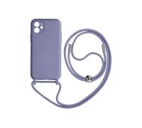 Coque Cordon pour iPhone 11 Semi-rigide Lanière Tour du Cou 80cm Lavande