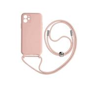 Coque Cordon pour iPhone 11 Semi-rigide Lanière Tour du Cou 80cm Rose