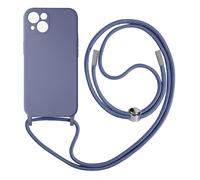 Coque Cordon pour iPhone 13 Mini Semi-rigide avec Lanière Tour du Cou 80cm Lavande