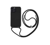 Coque Cordon iPhone 14 Pro Semi-rigide avec Lanière Tour du Cou 80cm noir