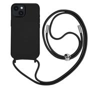 Coque Cordon pour iPhone 14 Semi-rigide avec Lanière Tour du Cou 80cm Noir